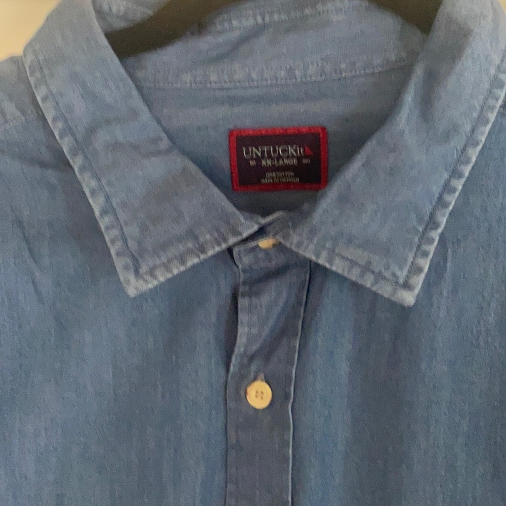 Denim untuckit xxl shirt
